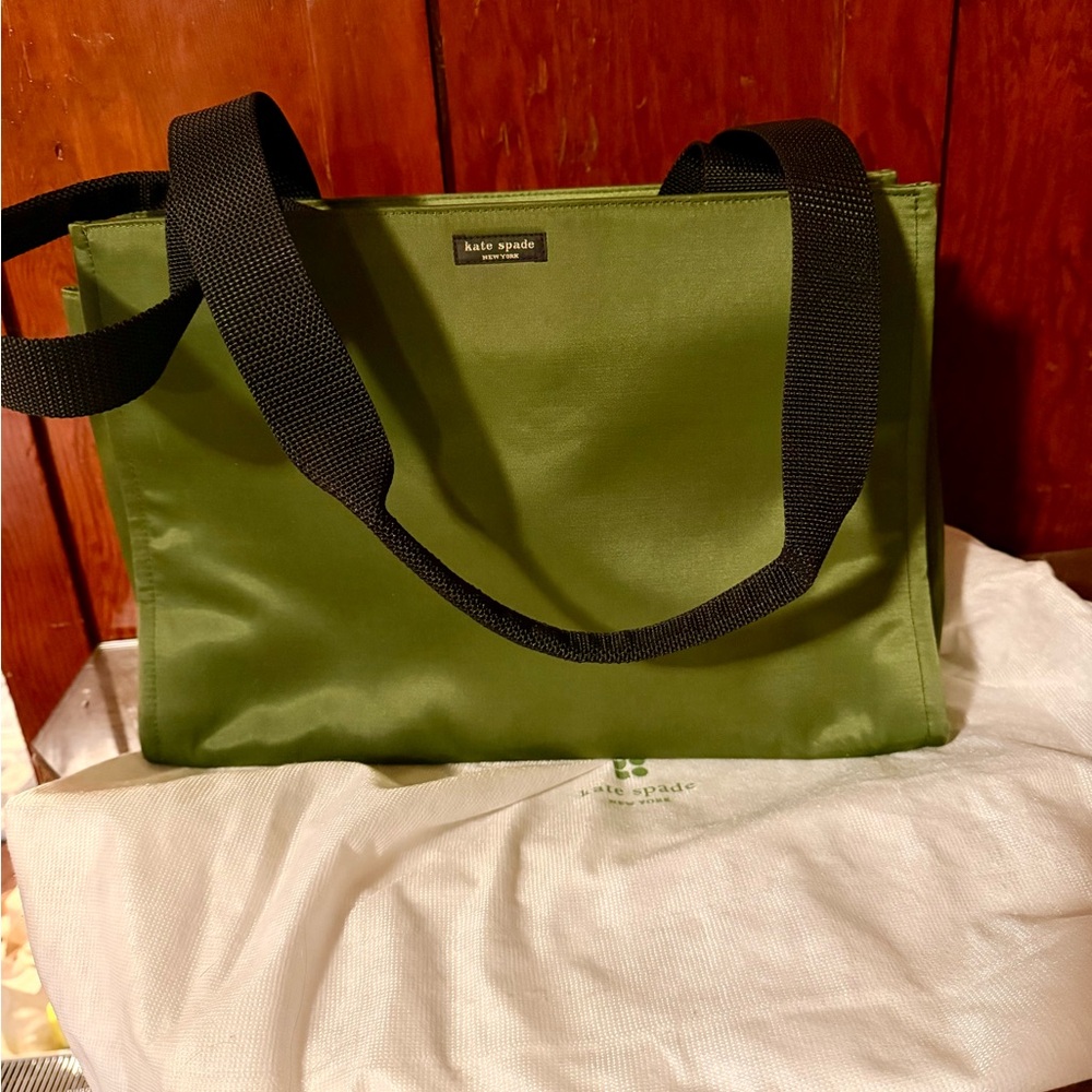 Vintage 00s Kate Spade Green Tote Bag